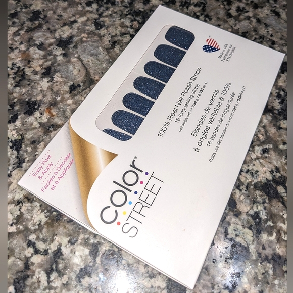 Color Street Moon River Silver Glitter Vegan Nail Polish Strips DIY - Picture 1 of 6